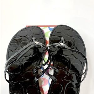 NEW COACH JUNEY METALIC SANDALS SIZE 6